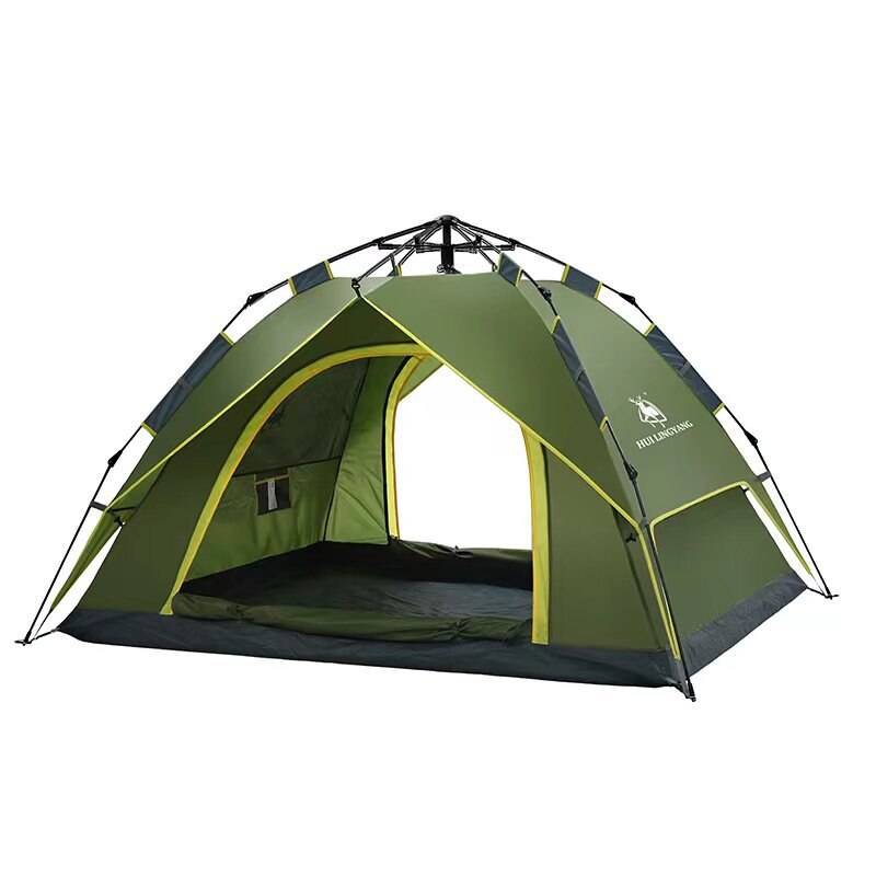 자동 3-4 인 더블 레이어 방수 방풍 다기능 캠핑 해변 낚시 텐트, Barraca Bivvy